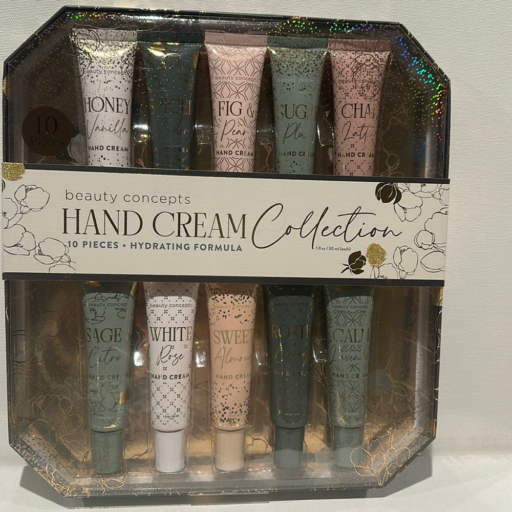 Beauty Concept hand Cream Collection 10 Pieces in hydrating formula.